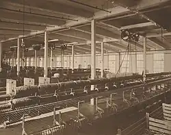 Mule spinning department