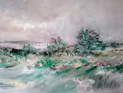 Haus am Watt 2015, oil on canvas, 150 × 200 cm