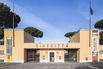 Entrance to Cinecittà in Rome, Italy, the largest film studio in Europe[43]