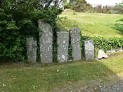 :Inscribed stones at Llangaffo Church