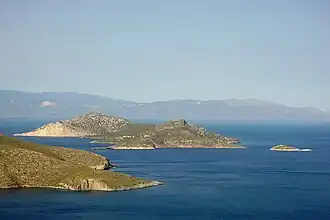 Greek islands, set in the Mediterranean