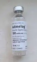vial of admelog insulin