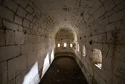 Interior of a caponier