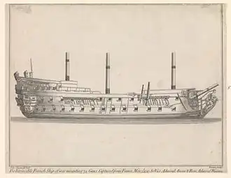 Print of Invincible captured after the battle