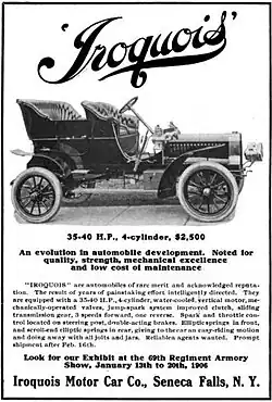 1905 Iroquois Motor Car advertisement