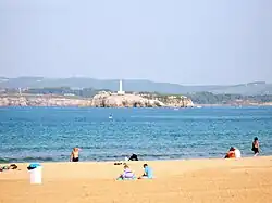 View of the island as seen from Sardinero
