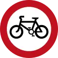 Bicycles prohibited