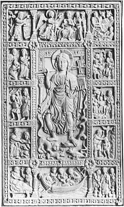 Ivory book cover with scenes from the life of Christ, c. 800 AD