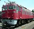 ED75 1 preserved at Sendai Shinkansen Depot in July 2009