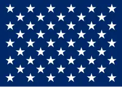 Naval jack of the United States of America , (Azure, semé of mullets argent)