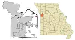 Location of Levasy, Missouri