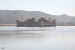 Jal Mahal under restoration, as seen in February 2008