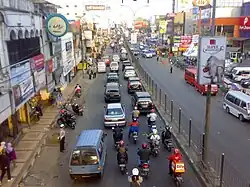 Left-hand traffic in Cilegon, Banten, Indonesia