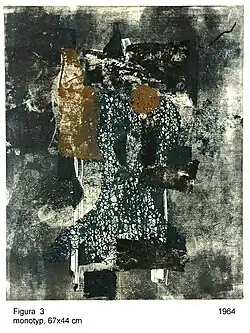Figure 3, monotype 67 × 44 cm, 1964