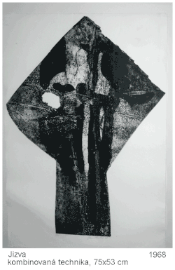 Scar, mixed media 75 × 53 cm, 1968