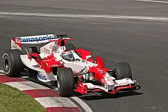 Jarno Trulli driving the Toyota TF106 at the 2006 Canadian Grand Prix.