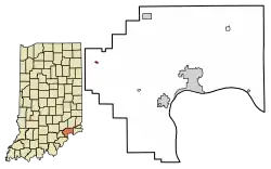 Location of Deputy, Jefferson County, Indiana