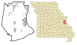 Location of Horine, Missouri