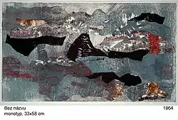 Untitled (monotype) 33 × 58 cm, 1964