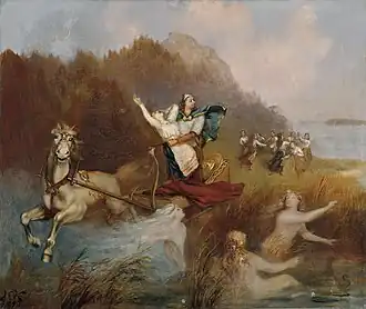 Abduction of Kyllikki, Johan Kortman [fi], 1890