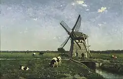 Landscape with Mill Near Schiedam, 1873, oil on canvas