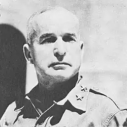 Black and white head and shoulders photo of Major General John E. Sloan as commander of the 88th Infantry Division in World War II