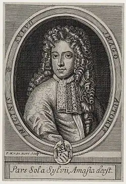 John Hopkins, contemporary engraving by Frederick Hendrik van Hove. The inscription includes his pseudonym Sylvius.