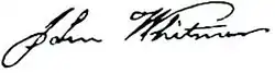 Signature of John Whitmer