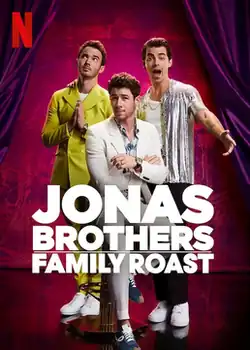 The image display the Jonas Brothers members, Kevin (top left), Joe (top right) and Nick Jonas (center), posing for the photo. The title logo appears front and center.