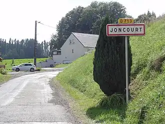 The road into Joncourt
