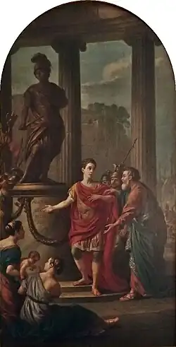 Caesar Facing a Statue of Alexander by Joseph-Marie Vien