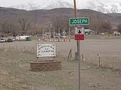 Joseph welcome sign, April 2010