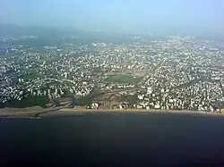 View of Juhu from an aeroplane window