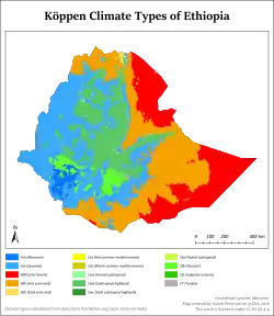 Image 33Köppen climate classification of Ethiopia (from Ethiopia)