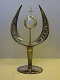 Monstrance, partly gilded silver with pearls and amethysts, 1963
