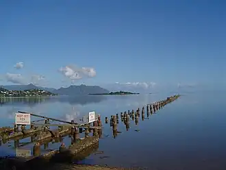 Pier stretching out into Kāneʻohe Bay