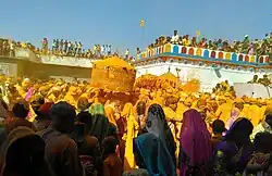 A panorama of Karisiddeshwar fair (2015) during Deepavali