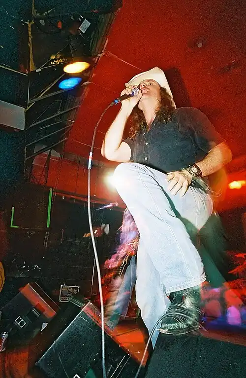 Karl Agell performing with Leadfoot at The Cat's Cradle in 2003