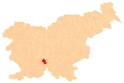 Location of the Municipality of Bloke in Slovenia