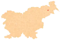 Location of the Municipality of Sveti Andraž v Slovenskih Goricah in Slovenia