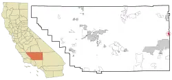 Location in Kern County and California