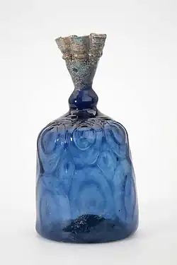 Pattern-moulded flask, 10th or 11th century, 19.8 cm high