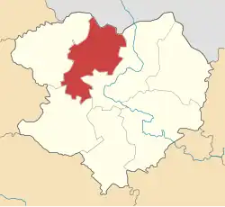 Raion location in Kharkiv Oblast, Ukraine