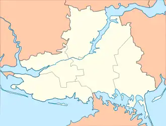 Naddniprianske is located in Kherson Oblast
