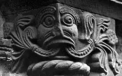 Romanesque carving, doorway of Norman church at Kilpeck, Herefordshire, mid 12th century