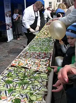 World's largest kiluvõileib fish sandwich was created in 2014 in Tallinn.[19]