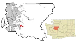 Location of Ravensdale, Washington