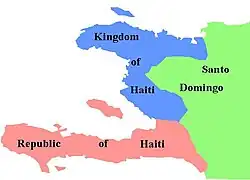 Image 3The Kingdom of Haiti in the North and the Republic of Haiti in the South (from History of Haiti)