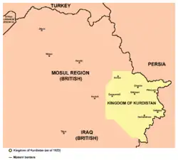 Image 16Kingdom of Kurdistan in 1923. (from History of the Kurds)