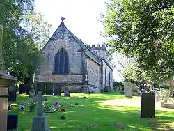 Church of All Saints, Kirk Hallam, a 14th–15th-century building, heavily restored in Victorian period.